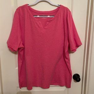 Talbots TEE, Pink, NWOT, 3X
